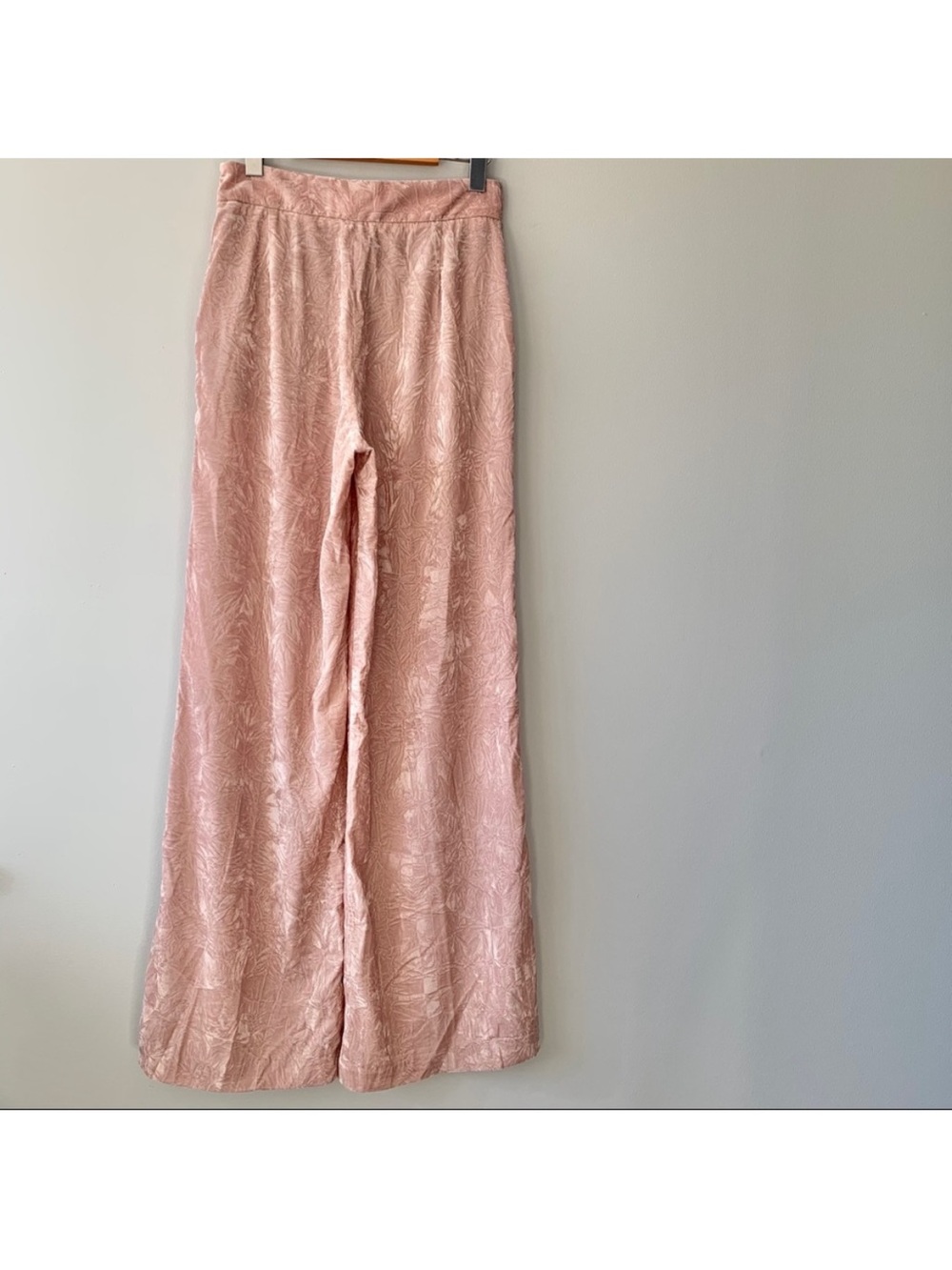 NEW Wilfred Le Fou Verdet Pant Crushed Velvet Roebuck Pink Trouser Wide Leg - Picture 2 of 11